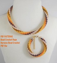 Bead Crochet Rope pattern &quot;Nodules&quot; Necklace and Bracelet. PDF file   - $6.78 CAD