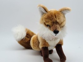 Sitting Large Fox Soft Orange &amp; White Children&#39;s Plush Stuffed Animal Toy CLEAN - £20.98 GBP