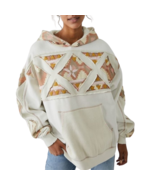 Free People Nordic It’s a Vibe Long Sleeve Oversized Hoodie Sweatshirt I... - £68.41 GBP