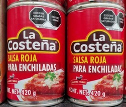 4X LA COSTENA RED SALSA ROJA PARA ENCHILADAS - 4 de 420g c/u PRIORITY SH... - $25.15