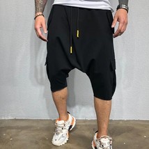 2021 Streetwear Men Hip Hop Capris Cargo Pants Jogging 3/4 Trousers Mult... - £92.62 GBP