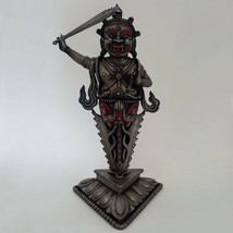 Antique Rare Tibetan Chanda Mahoroshan Bhairab Iron Phurba Statue 15&quot;  -... - £1,002.59 GBP