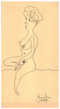 Penna Disegno Su Carta Nude Woman Studio Da Noto - £82.07 GBP