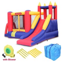 Bounce House Castle Inflatable Bouncer Child&#39;s Jumper Slide with Air Blower - £276.76 GBP