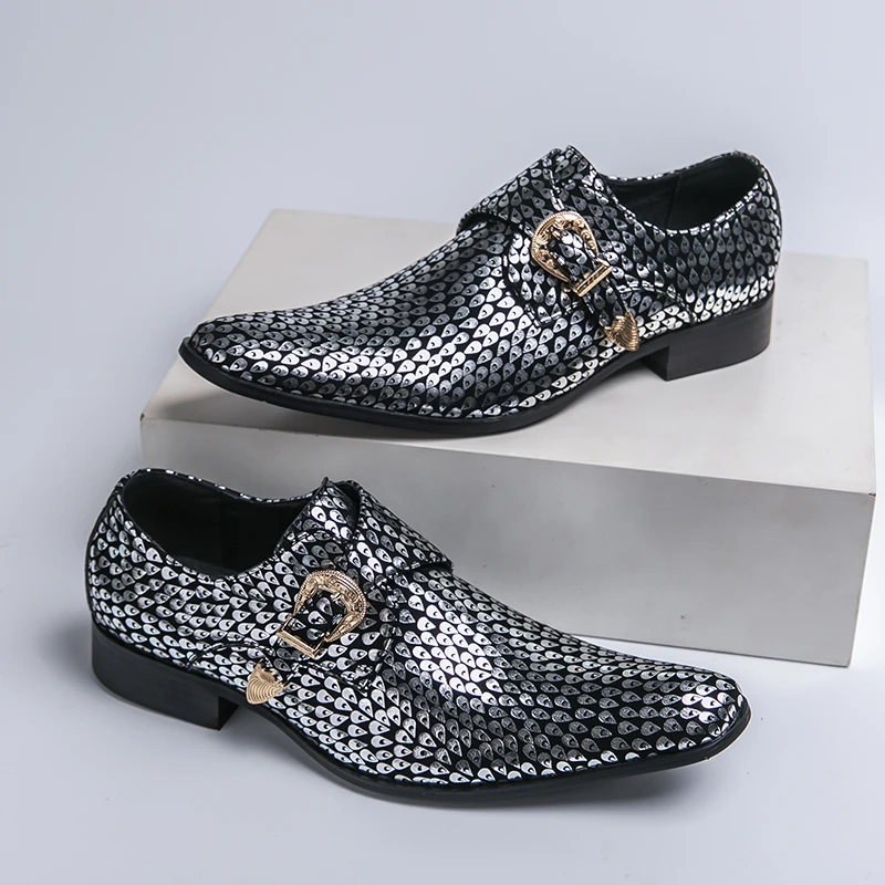 High Quality Classic Social Buckle Mens Dress Shoes Fashion Elegant Form... - $73.29