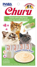 Inaba Churu Chicken with Scallop Recipe Creamy Cat Treat 4 count Inaba Churu Chi - £11.31 GBP