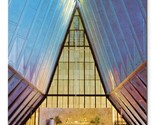 Cadet Chapel Interior US Air Force Academy Colorado Springs Chrome Postc... - $2.63