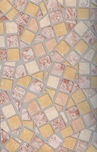 Dundee Deco AZ-F8062D Abstract Printed Pink, Yellow, Sepia Mosaic Peel and Stick - $24.74