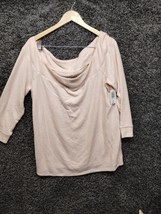 NWT Torrid Super Soft Sweatshirt Women Plus 2 2X Blush Off Shoulder Pull... - £17.26 GBP