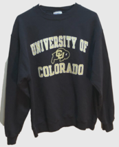 Colorado Buffaloes NCAA Vintage 90s Big 12 Champion Eco Black Sweatshirt L - £53.21 GBP