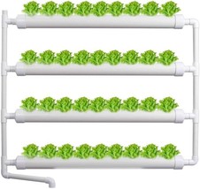 Wall-Mounted PVC Hydroponics Growing System 36 Plant Site Grow Kit with ... - £39.16 GBP