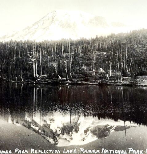 Primary image for RPPC Mount Rainier From Reflection Lake Ellis 1920s Washington Pacific NW PCBG6C
