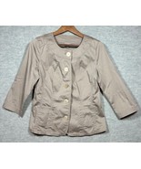 J. Jill Women&#39;s Beige Button Up Blazer Jacket Size 4 Career Casual Office - $14.70