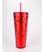Starbucks Christmas 2023 Red Diamond Prism Crystal Tumbler Cold Cup 24 Oz - $36.97 CAD