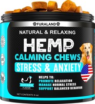 Anxiety &amp; Stress Relief Hemp Chews for Dogs - Calming &amp; Relaxing - 120 C... - €15,90 EUR
