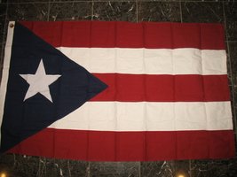 K&#39;s Novelties Puerto Rico Cotton Flag 3X5 3&#39;X5&#39; Banner Embroidered Sewn Grommets - £51.51 GBP