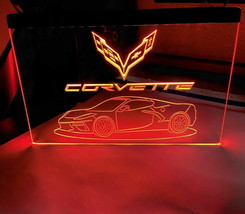 Chevrolet Corvette C8 Illuminated Led Neon Sign Home Decor, Garage, Lights Art - £20.72 GBP+