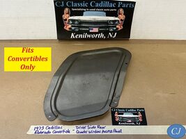 73 Cadillac Eldorado Conv LEFT REAR QUARTER WINDOW REGULATOR ACCESS PANE... - $89.09