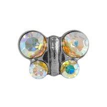 Studex Sensitive AB Crystal Butterfly Stainless Steel Stud Earrings - £6.93 GBP