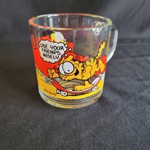 Vintage 1978 McDonald&#39;s GARFIELD Glass Mug &quot;Use Your Friends Wisely&quot; Jim... - £6.26 GBP