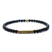 Trendy 4mm Small Bead Bracelet Natural Hematite Braclet Bohemia Men Women Friend - £10.41 GBP