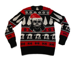 Star Wars Ugly Christmas Sweater Darth Vader Merry Sithmas Black Red Mens Small  - £16.77 GBP