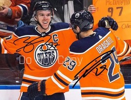 Connor Mcdavid &amp; Leon Draisaitl Signed Photo 8X10 Autographed Reprint Oilers * - £15.41 GBP