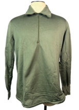 US Military Sleeping Shirt Heat Retentive Medium Green Long Sleeve 1/4 Z... - $548.91 MXN