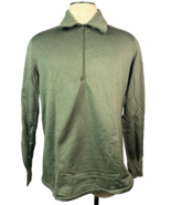 US Military Sleeping Shirt Heat Retentive Medium Green Long Sleeve 1/4 Z... - €25,69 EUR