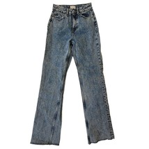 SO Blue Denim Jeans Raw Cuff High Rise  Women Size 0 - £9.89 GBP