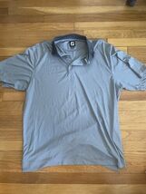 FJ Footjoy Mens Gray Golf Polo Size 2XL Casual Spring Summer - $18.88