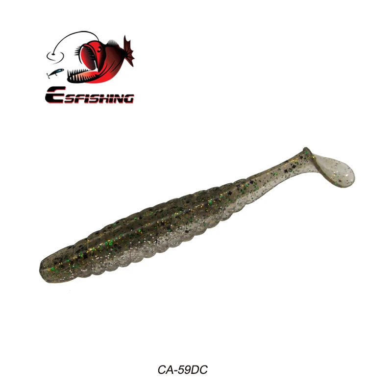 ESFISHING  Soft Lure Fishing Bait T Tail Wobble Shad 90mm 5g 6pcs Carp Fishing - £25.58 GBP