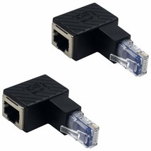Ethernet Adapter 90 Degree, Down Angled Rj45 Male To Female Ethernet Ext... - £15.17 GBP