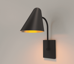 Better Homes &amp;Gardens 15.16In Contemporary Black 1-Light Indoor Wall Light, Bras - £34.19 GBP