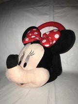 Disney Minnie Mouse Plush Handbag Purse Handle Stuffed Toy 8” Zips EUC - £12.01 GBP