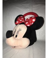 Disney Minnie Mouse Plush Handbag Purse Handle Stuffed Toy 8” Zips EUC - £12.05 GBP