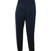 Men's Apollo King Slacks Single Pleated Semi Wide Leg DM22 Navy Size 38 image 4