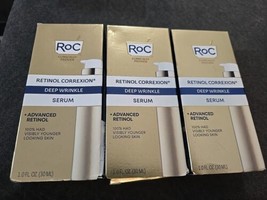 3 RoC Retinol Correxion Deep Wrinkle Serum + Advanced Retinol 1.0 oz. (O9) - £52.18 GBP