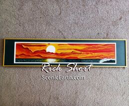 Original Acrylic Seascape Sunset Painting Sunset over the pacific ocean ... - $450.00