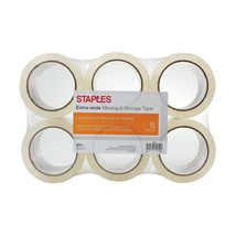Staples Moving & Storage Packing Tape 2.83" x 54.6 Yds Clear 6/Rolls 504402 - £56.28 GBP