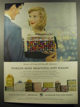 1959 Reynolds Aluminum Foil Gift Wraps Ad - Moments of giving with Reynolds  - £14.78 GBP