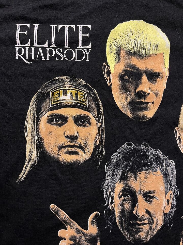 AEW Wrestling Elite Rhapsody T Shirt Men’s Size Large Black Rhodes Omega Item image 3