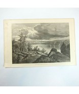 Antique 1875 Wood Engraving Print Lake Mohonk by Kruseman Van Elten - Th... - $59.99