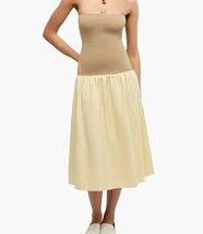 WeWoreWhat Ribbed Cotton Midi Strapless Dress Women&#39;s Size L, Oat / Whea... - €30,12 EUR