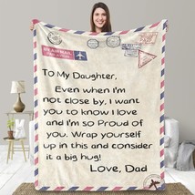 Ufooro Christmas-Daughter Gifts 55 X 70 Gifts For Daughter Letter Hugs Throw - $42.97