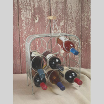 Wine Bottle metal Storage rack with Handle  - SALE - £41.76 GBP