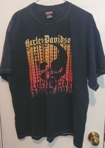 Harley Davidson Motorcycles Skull Cajun HD Lafayette Louisiana T Shirt XL - $14.87