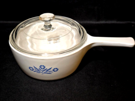 Vintage 1970s Corning Ware Blue Cornflower 1 Pint Saucepan With Lid P-81-B Cl EAN - £19.95 GBP