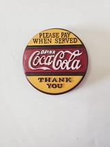 1996 COCA COLA Bottle Cap Button Design Refrigerator Fridge Magnet - £8.59 GBP