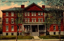 Lincoln IL -Deaconess Home and Hospital Logan County 1913 postcard bk67 - $6.93